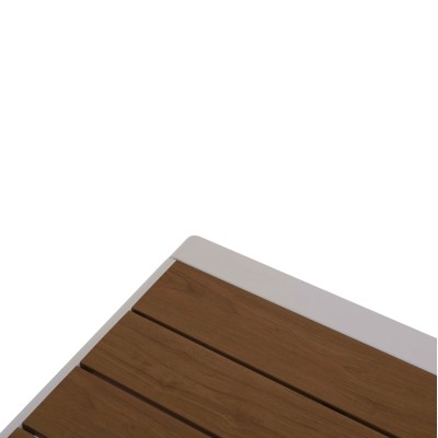 ΤΡΑΠΕΖΑΚΙ ΞΑΠΛΩΣΤΡΑΣ ART MAISON JACKAL ΑΛΟΥΜΙΝΙΟ ΛΕΥΚΟ--POLYWOOD 100x56x35Υεκ.