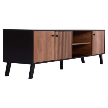 ΕΠΙΠΛΟ ΤΗΛΕΟΡΑΣΗΣ ART MAISON RYOUTA ΜΕΛΑΜΙΝΗ ΣΕ ΜΑΥΡΟ-ΦΥΣΙΚΟ 180x40x51Υεκ.