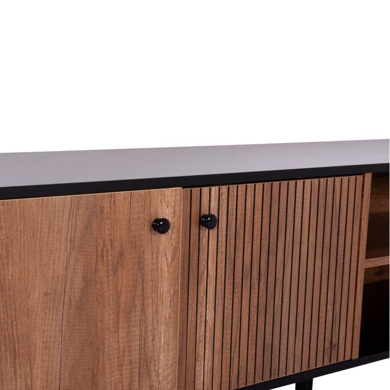 ΕΠΙΠΛΟ ΤΗΛΕΟΡΑΣΗΣ ART MAISON RYOUTA ΜΕΛΑΜΙΝΗ ΣΕ ΜΑΥΡΟ-ΦΥΣΙΚΟ 180x40x51Υεκ.