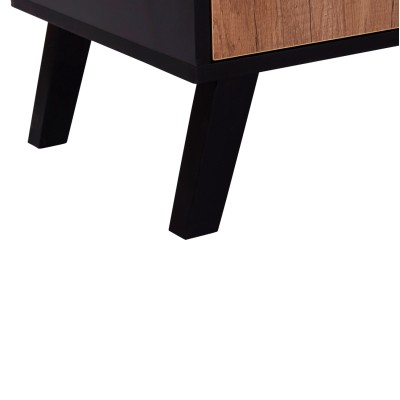 ΕΠΙΠΛΟ ΤΗΛΕΟΡΑΣΗΣ ART MAISON RYOUTA ΜΕΛΑΜΙΝΗ ΣΕ ΜΑΥΡΟ-ΦΥΣΙΚΟ 180x40x51Υεκ.