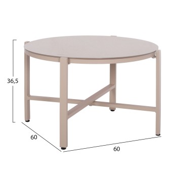 ΣΕΤ ΣΑΛΟΝΙ 4ΤΜΧ ART MAISON BIDOOF ΚΑΠΟΥΤΣΙΝΟ ΑΛΟΥΜΙΝΙΟ-TEXTILENE--TEMPERED GLASS