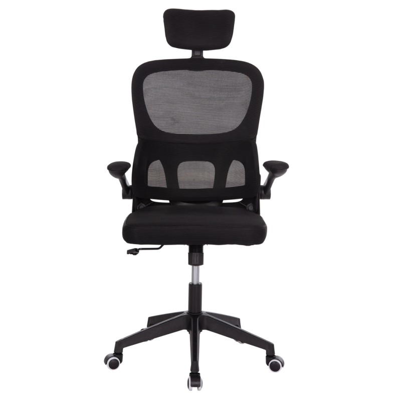 ΚΑΡΕΚΛΑ ΓΡΑΦΕΙΟΥ ART MAISON LASSO ΜΑΥΡΟ MESH & PP ΣΚΕΛΕΤΟΣ 64x60x117-127Υεκ.