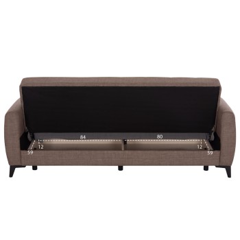 ΚΑΝΑΠΕΣ ΚΡΕΒΑΤΙ ΜΕ ΑΠΟΘ.ΧΩΡΟ TΡΙΘΕΣΙΟΣ ART MAISON AYANE ΚΑΦΕ ΥΦΑΣΜΑ 209x76x83Υεκ.