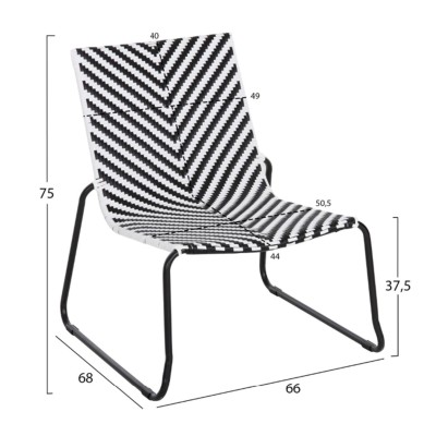 ΣΕΤ LOUNGE 3TMX ΕΞ.ΧΩΡΟΥ ART MAISON BEWEAR ΜΕΤΑΛΛΟ ΚΑΙ ΣΥΝΘ.RATTAN ΣΕ ΛΕΥΚΟ-ΜΑΥΡΟ