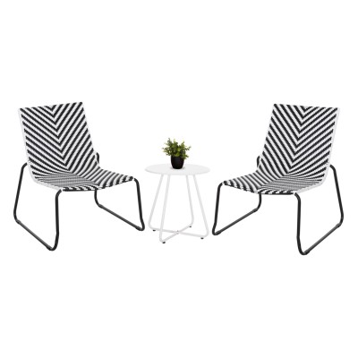 ΣΕΤ LOUNGE 3TMX ΕΞ.ΧΩΡΟΥ ART MAISON BEWEAR ΜΕΤΑΛΛΟ ΚΑΙ ΣΥΝΘ.RATTAN ΣΕ ΛΕΥΚΟ-ΜΑΥΡΟ