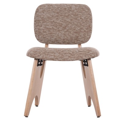 ΚΑΡΕΚΛΑ ΤΡΑΠΕΖΑΡΙΑΣ ART MAISON LACROIX ΚΑΦΕ ΥΦΑΣΜΑ-PLYWOOD ΧΡΩΜΑ ΔΡΥΟΣ 53x56x78Υεκ.