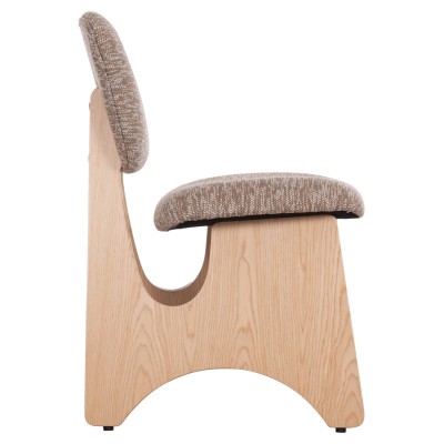 ΚΑΡΕΚΛΑ ΤΡΑΠΕΖΑΡΙΑΣ ART MAISON LACROIX ΚΑΦΕ ΥΦΑΣΜΑ-PLYWOOD ΧΡΩΜΑ ΔΡΥΟΣ 53x56x78Υεκ.