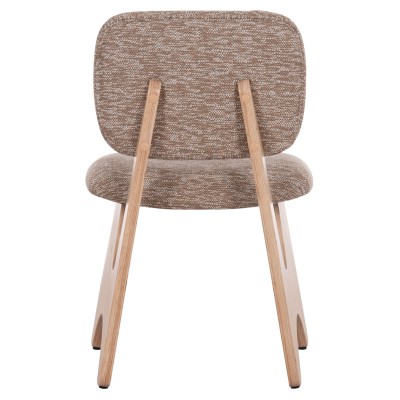 ΚΑΡΕΚΛΑ ΤΡΑΠΕΖΑΡΙΑΣ ART MAISON LACROIX ΚΑΦΕ ΥΦΑΣΜΑ-PLYWOOD ΧΡΩΜΑ ΔΡΥΟΣ 53x56x78Υεκ.