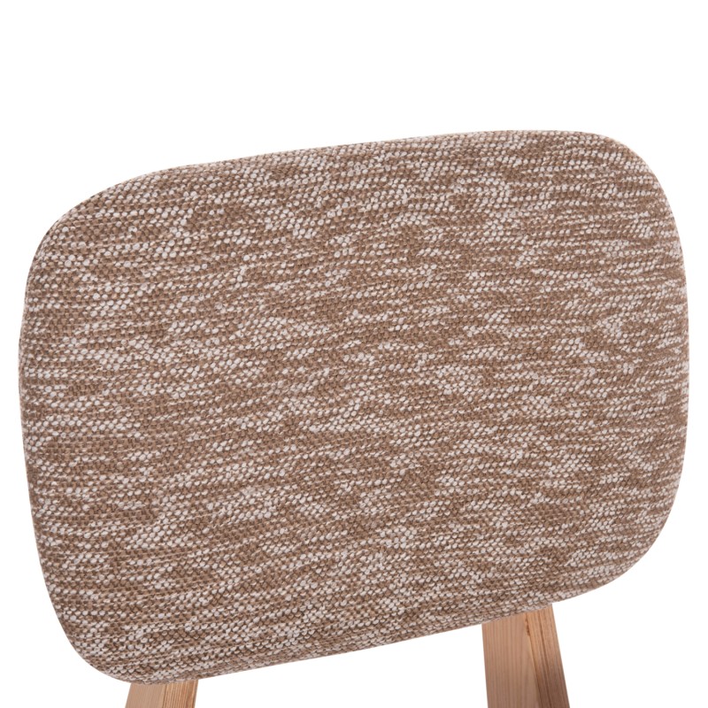 ΚΑΡΕΚΛΑ ΤΡΑΠΕΖΑΡΙΑΣ ART MAISON LACROIX ΚΑΦΕ ΥΦΑΣΜΑ-PLYWOOD ΧΡΩΜΑ ΔΡΥΟΣ 53x56x78Υεκ.