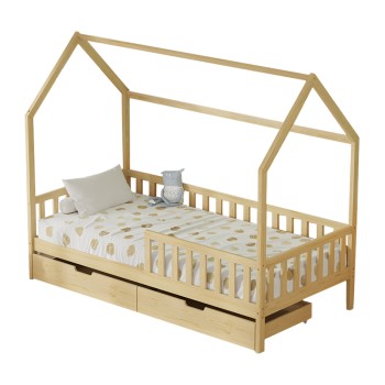 ΚΡΕΒΑΤΙ ΠΑΙΔΙΚΟ ΜΕ ΣΥΡΤΑΡΙΑ ART MAISON PINOCO τ.MONTESSORI ΦΥΣΙΚΟ 196x97x161Υεκ.