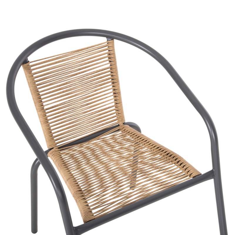 ΣΕΤ ΤΡΑΠΕΖΑΡΙΑΣ 5ΤΜΧ ART MAISON GONBE ΚΑΡΕΚΛΕΣ ΜΕΤΑΛ.& ΤΡΑΠΕΖΙ 110x60 ΓΚΡΙ-ΦΥΣΙΚΟ