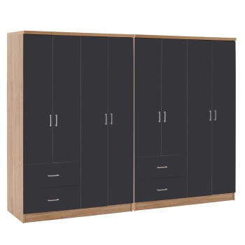 ΝΤΟΥΛΑΠΑ 8ΦΥΛΛΗ ART MAISON DIESEL ΜΕΛΑΜΙΝΗ SONAMA & ΣΚΟΥΡΟ ΓΚΡΙ 241x42,5Χ180,5Υεκ.