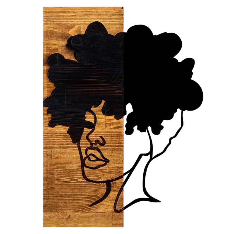 ΔΙΑΚΟΣΜΗΤΙΚΟ ΤΟΙΧΟΥ ΦΙΓΟΥΡΑ ΓΥΝΑΙΚΑΣ ART MAISON STARLY-ΦΥΛΛΑ ΜΕΤΑΛΛΟΥ-ΞΥΛΟ 35x3(βάθος)x50Υεκ.