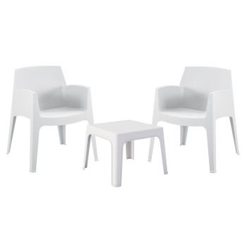 ΣΕΤ 3ΤΜΧ ΠΟΛΥΠΡΟΠΥΛΕΝΙΟΥ ART MAISON GISMONDA ΤΡΑΠΕΖΑΚΙ & 2 ΠΟΛΥΘΡΟΝΕΣ-ΛΕΥΚΟ