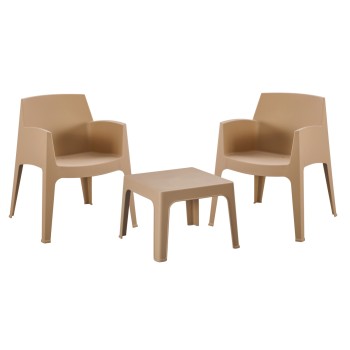 ΣΕΤ 3ΤΜΧ ΠΟΛΥΠΡΟΠΥΛΕΝΙΟΥ ART MAISON GISMONDE ΤΡΑΠΕΖΑΚΙ & 2 ΠΟΛΥΘΡΟΝΕΣ-ΚΑΠΟΥΤΣΙΝΟ