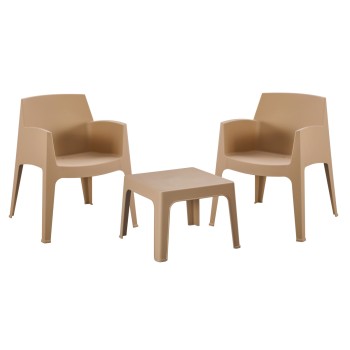 ΣΕΤ 3ΤΜΧ ΠΟΛΥΠΡΟΠΥΛΕΝΙΟΥ ART MAISON GISMONDE ΤΡΑΠΕΖΑΚΙ & 2 ΠΟΛΥΘΡΟΝΕΣ-ΚΑΠΟΥΤΣΙΝΟ