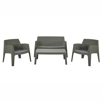 ΣΕΤ ΣΑΛΟΝΙ ΕΞ.ΧΩΡΟΥ 4ΤΜΧ ART MAISON ZUBAT DARK OLIVE GREEN ΠΟΛΥΠΡΟΠΥΛΕΝΙΟ