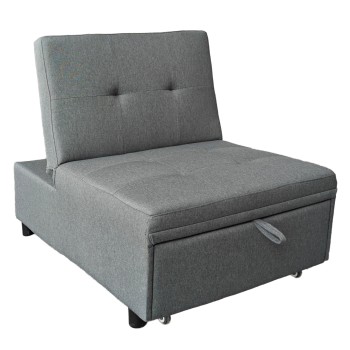 ΠΟΛΥΘΡΟΝΑ-ΚΡΕΒΑΤΙ ART MAISON AEGIR ΓΚΡΙ ΥΦΑΣΜΑ 75x106x89Υεκ.