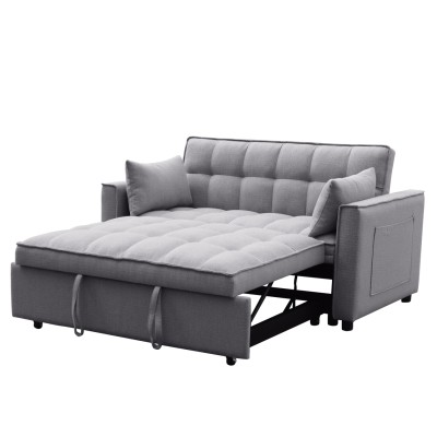 ΚΑΝΑΠΕΣ ΚΡΕΒΑΤΙ 2-ΘΕΣΙΟΣ ART MAISON AGEHA ΓΚΡΙ ΥΦΑΣΜΑ 142x94x78Υεκ