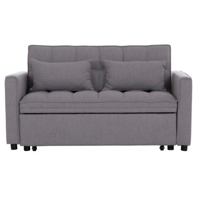 ΚΑΝΑΠΕΣ ΚΡΕΒΑΤΙ 2-ΘΕΣΙΟΣ ART MAISON AGEHA ΓΚΡΙ ΥΦΑΣΜΑ 142x94x78Υεκ