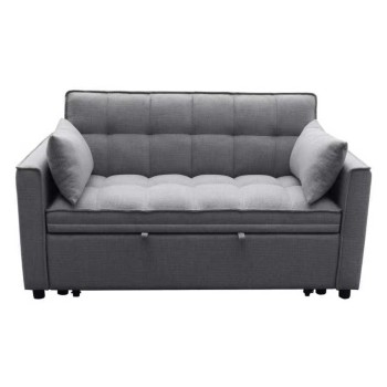 ΚΑΝΑΠΕΣ ΚΡΕΒΑΤΙ 2-ΘΕΣΙΟΣ ART MAISON AGEHA ΓΚΡΙ ΥΦΑΣΜΑ 142x94x78Υεκ