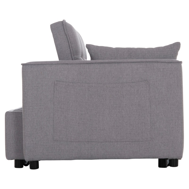 ΚΑΝΑΠΕΣ ΚΡΕΒΑΤΙ 2-ΘΕΣΙΟΣ ART MAISON AGEHA ΓΚΡΙ ΥΦΑΣΜΑ 142x94x78Υεκ