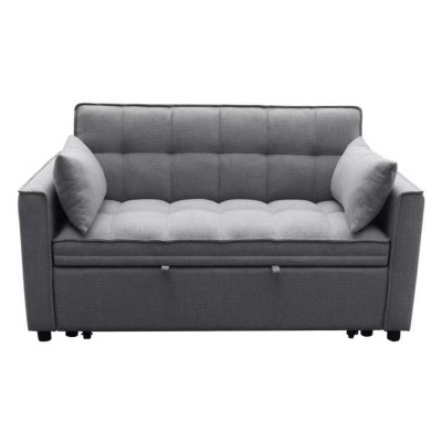 ΚΑΝΑΠΕΣ ΚΡΕΒΑΤΙ 2-ΘΕΣΙΟΣ ART MAISON ADELE ΓΚΡΙ ΥΦΑΣΜΑ 142x94x78Υεκ