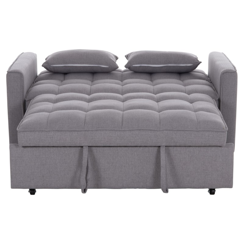 ΚΑΝΑΠΕΣ ΚΡΕΒΑΤΙ 2-ΘΕΣΙΟΣ ART MAISON ADELE ΓΚΡΙ ΥΦΑΣΜΑ 142x94x78Υεκ