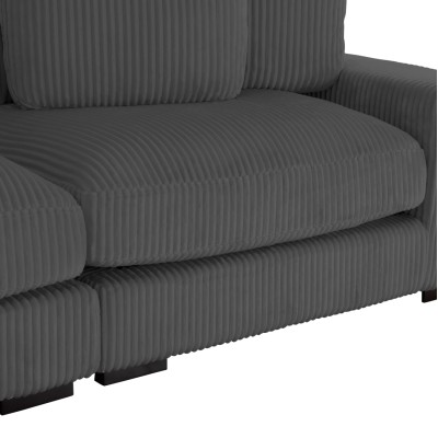 ΚΑΝΑΠΕΣ ΑΡΙΣΤΕΡΗ ΓΩΝΙΑ ART MAISON ABSALOM ΓΚΡΙ ΡΙΓΕ ΥΦΑΣΜΑ 313x169(γωνία)x80Υεκ.