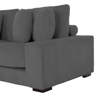 ΚΑΝΑΠΕΣ ΑΡΙΣΤΕΡΗ ΓΩΝΙΑ ART MAISON ABSALOM ΓΚΡΙ ΡΙΓΕ ΥΦΑΣΜΑ 313x169(γωνία)x80Υεκ.