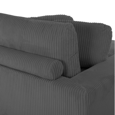 ΚΑΝΑΠΕΣ ΑΡΙΣΤΕΡΗ ΓΩΝΙΑ ART MAISON ABSALOM ΓΚΡΙ ΡΙΓΕ ΥΦΑΣΜΑ 313x169(γωνία)x80Υεκ.