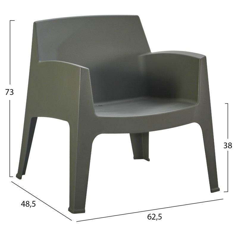 ΣΕΤ LOUNGE 3ΤΜΧ ART MAISON GISMONDA DARK OLIVE GREEN ΠΟΛΥΠΡΟΠΥΛΕΝΙΟ