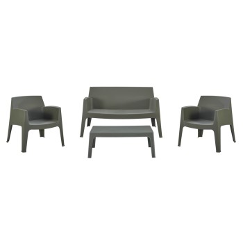 ΣΕΤ LOUNGE 4ΤΜΧ ART MAISON ZEBSTRIKA DARK OLIVE GREEN ΠΟΛΥΠΡΟΠΥΛΕΝΙΟ