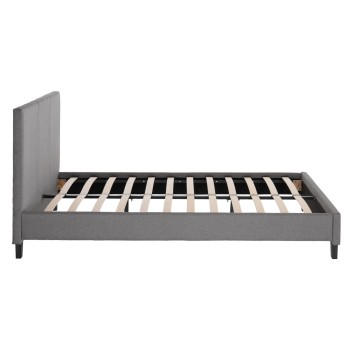 ΚΡΕΒΑΤΙ ΜΕ ΣΤΡΩΜΑ ART MAISON ZURAKO ΓΚΡΙ ΥΦΑΣΜΑ--ΓΙΑ 150x200εκ