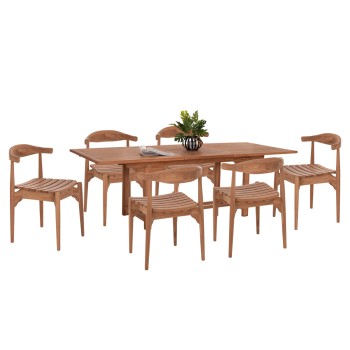 ΣΕΤ ΤΡΑΠΕΖΑΡΙΑΣ ART MAISON GLADIUS ΤΡΑΠΕΖΙ ΕΠΕΚΤΕΙΝΟΜΕΝΟ & 6 ΠΟΛΥΘΡΟΝΕΣ--ΤΕΑΚ