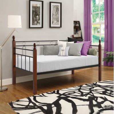 ΚΑΝΑΠΕΣ ΚΡΕΒΑΤΙ ΜΕ ΣΤΡΩΜΑ ART MAISON AGSILLY ΜΕΤΑΛΛΟ & ΞΥΛΟ ΣΕ DIRTY OAK--ΣΤΡΩΜΑ 90Χ190εκ