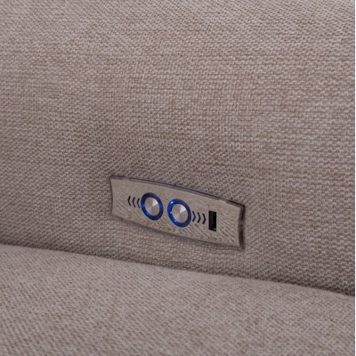 ΓΩΝΙΑΚΟΣ ΚΑΝΑΠΕΣ ΜΕ RECLINE ART MAISON ACILIA ΜΠΕΖ ΥΦΑΣΜΑ 293x293x98Υεκ.