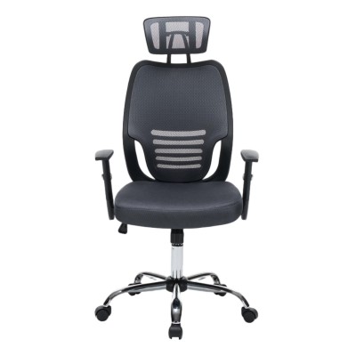 ΚΑΡΕΚΛΑ ΓΡΑΦΕΙΟΥ ART MAISON KUROSAWA ΓΚΡΙ MESH--ΒΑΣΗ ΧΡΩΜΙΟΥ 63x64x122Υεκ.