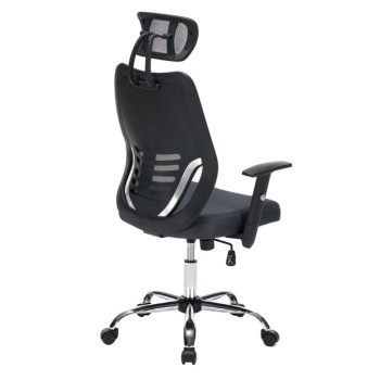 ΚΑΡΕΚΛΑ ΓΡΑΦΕΙΟΥ ART MAISON KUROSAWA ΓΚΡΙ MESH--ΒΑΣΗ ΧΡΩΜΙΟΥ 63x64x122Υεκ.