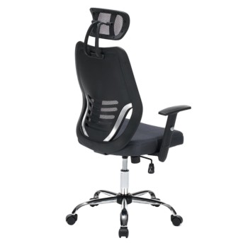 ΚΑΡΕΚΛΑ ΓΡΑΦΕΙΟΥ ART MAISON KUROSAWA ΓΚΡΙ MESH--ΒΑΣΗ ΧΡΩΜΙΟΥ 63x64x122Υεκ.