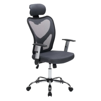 ΚΑΡΕΚΛΑ ΓΡΑΦΕΙΟΥ ART MAISON KUROBI ΜΑΥΡΟΣ ΣΚΕΛΕΤΟΣ-ΓΚΡΙ MESH 63x61x125Υεκ