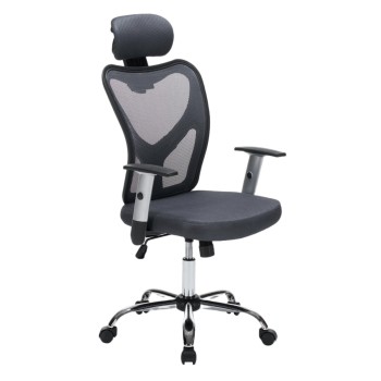 ΚΑΡΕΚΛΑ ΓΡΑΦΕΙΟΥ ART MAISON KUROBI ΜΑΥΡΟΣ ΣΚΕΛΕΤΟΣ-ΓΚΡΙ MESH 63x61x125Υεκ