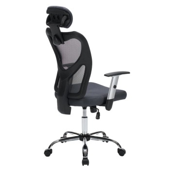 ΚΑΡΕΚΛΑ ΓΡΑΦΕΙΟΥ ART MAISON KUROBI ΜΑΥΡΟΣ ΣΚΕΛΕΤΟΣ-ΓΚΡΙ MESH 63x61x125Υεκ