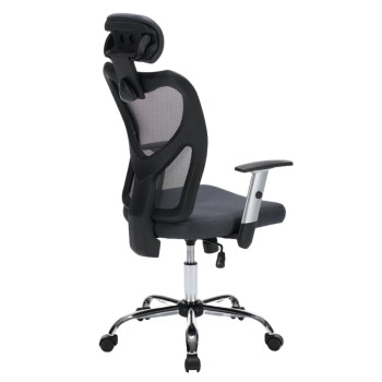 ΚΑΡΕΚΛΑ ΓΡΑΦΕΙΟΥ ART MAISON KUROBI ΜΑΥΡΟΣ ΣΚΕΛΕΤΟΣ-ΓΚΡΙ MESH 63x61x125Υεκ