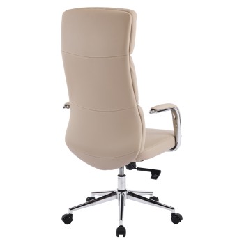 ΚΑΡΕΚΛΑ ΓΡΑΦΕΙΟΥ ART MAISON KUREHA ΜΠΕΖ PU ΔΕΡΜΑ--ΒΑΣΗ ΧΡΩΜΙΟΥ 66x71x127Υεκ