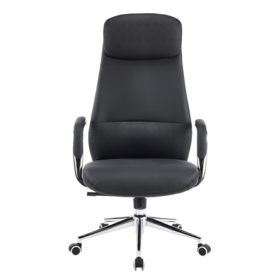 ΚΑΡΕΚΛΑ ΓΡΑΦΕΙΟΥ ART MAISON KUNYUN ΜΑΥΡΟ PU ΔΕΡΜΑ--ΒΑΣΗ ΧΡΩΜΙΟΥ 67x68x125Υεκ