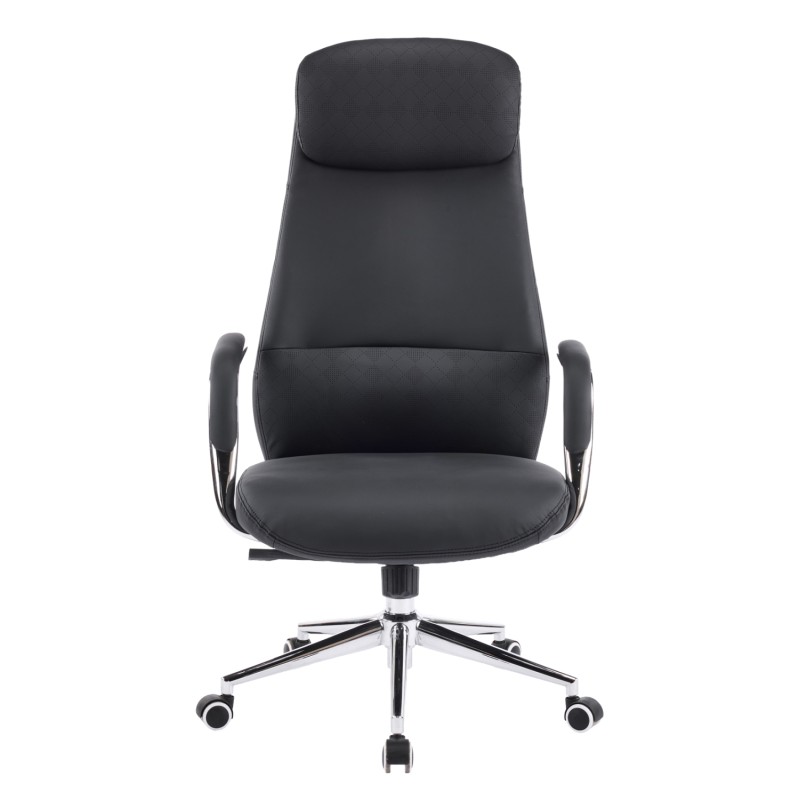 ΚΑΡΕΚΛΑ ΓΡΑΦΕΙΟΥ ART MAISON KUNYUN ΜΑΥΡΟ PU ΔΕΡΜΑ--ΒΑΣΗ ΧΡΩΜΙΟΥ 67x68x125Υεκ