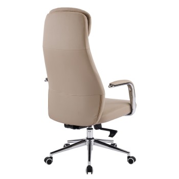 ΚΑΡΕΚΛΑ ΓΡΑΦΕΙΟΥ ART MAISON KUNYUN ΜΠΕΖ PU ΔΕΡΜΑ--ΒΑΣΗ ΧΡΩΜΙΟΥ 67x68x125Υεκ