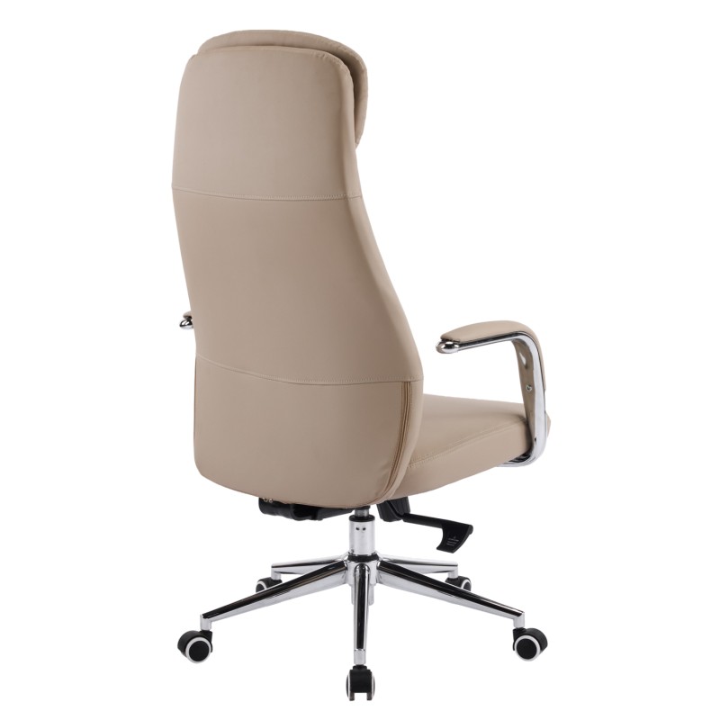 ΚΑΡΕΚΛΑ ΓΡΑΦΕΙΟΥ ART MAISON KUNYUN ΜΠΕΖ PU ΔΕΡΜΑ--ΒΑΣΗ ΧΡΩΜΙΟΥ 67x68x125Υεκ