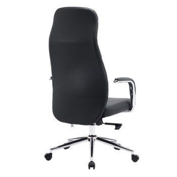 ΚΑΡΕΚΛΑ ΓΡΑΦΕΙΟΥ ART MAISON KUNI ΜΑΥΡΟ PU ΔΕΡΜΑ--ΒΑΣΗ ΧΡΩΜΙΟΥ 67x66x121Υεκ